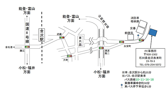 金沢本社事務所地図